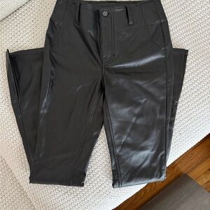 NWT Free People We The Free Women’s high rise Faux Leather Black Pants/sz 27